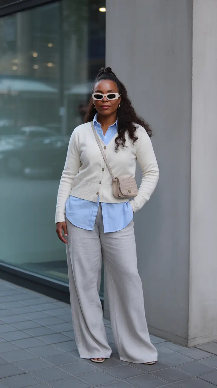 cute black girl spring outfits 2026 - Layered Neutrals Everyday Ease