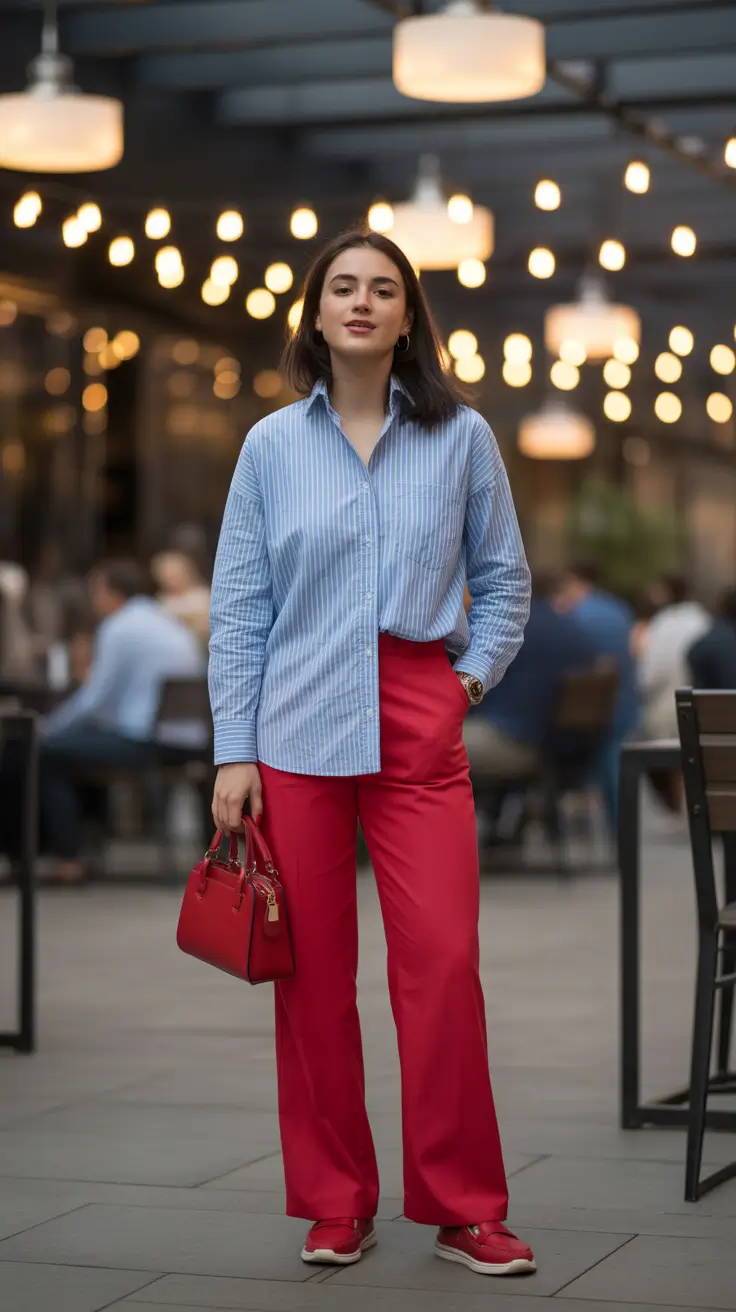 cute warm spring outfits 2026 Bright Color Blocking for Confident Spring Days