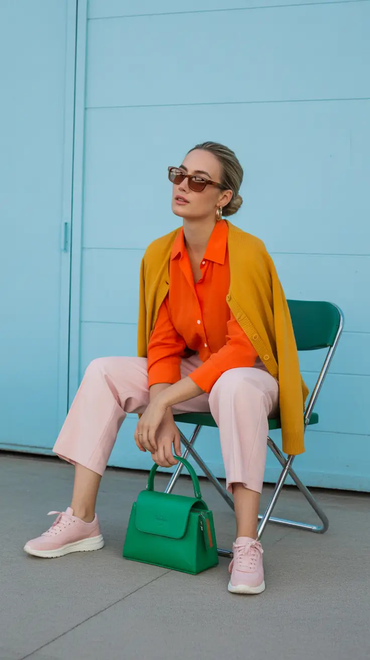 cute warm spring outfits 2026 Playful Color Mixing That Feels Easy and Optimistic
