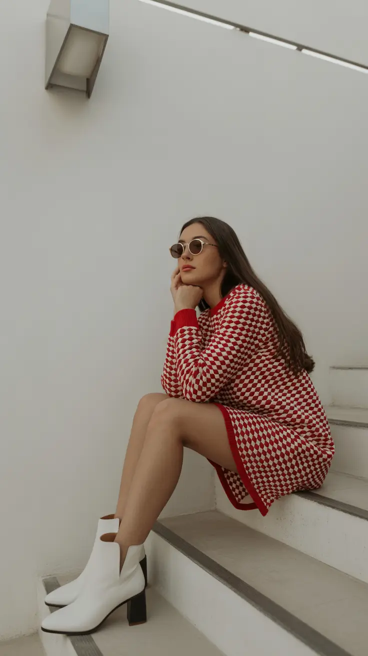 cute warm spring outfits 2026 Graphic Knits That Add Personality Without Effort