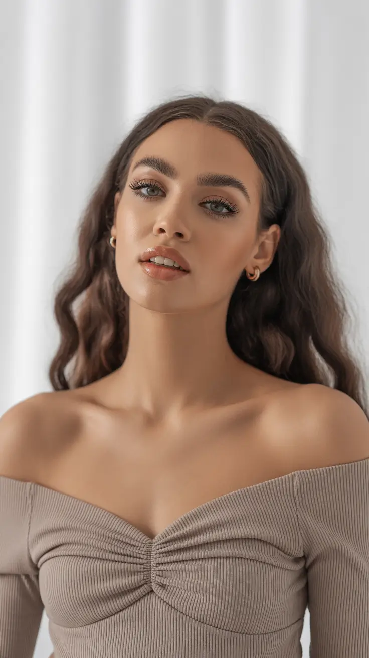 february haircuts Soft Rippling Waves with Subtle Middle-Part Glamour