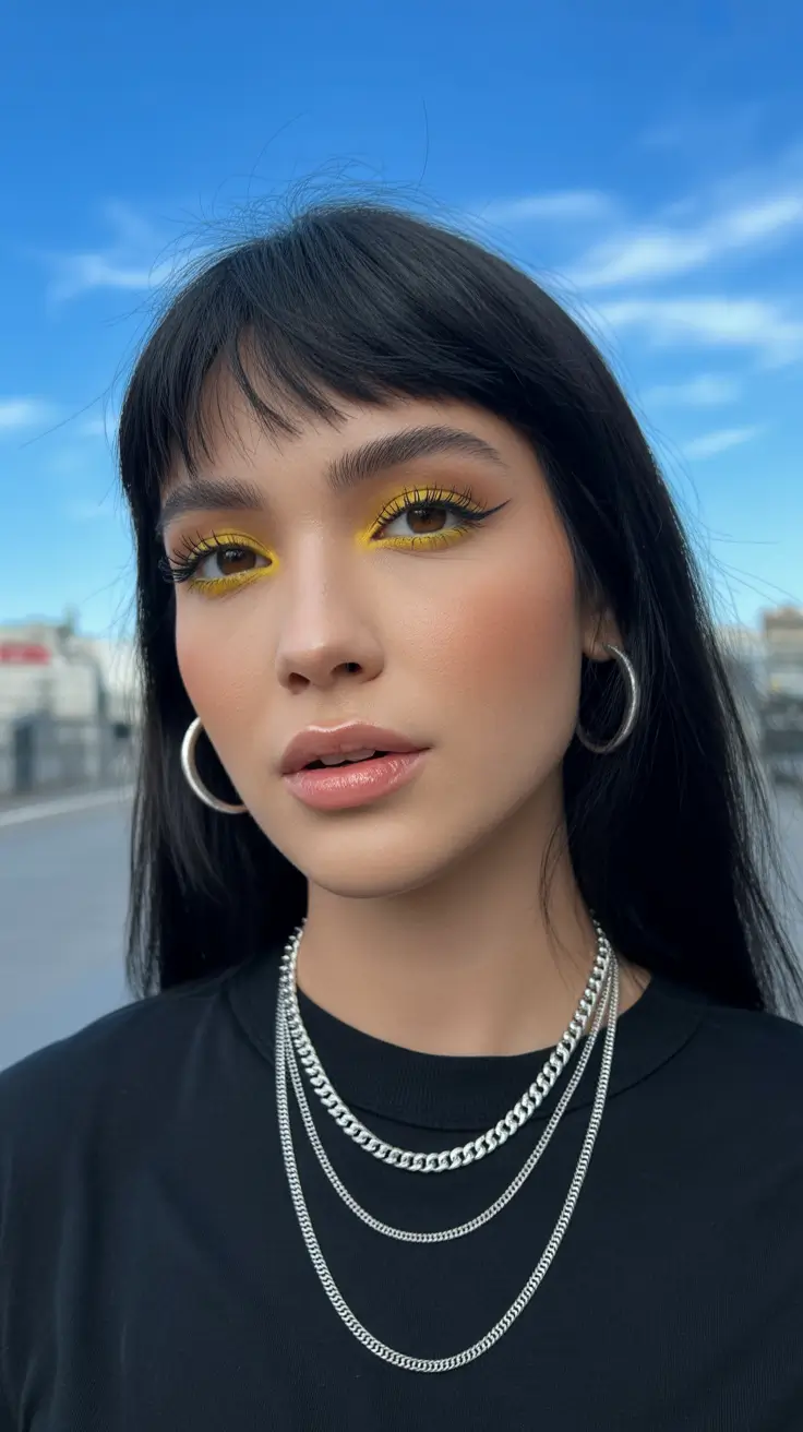 february haircuts Inky Straight Length with Baby Bangs