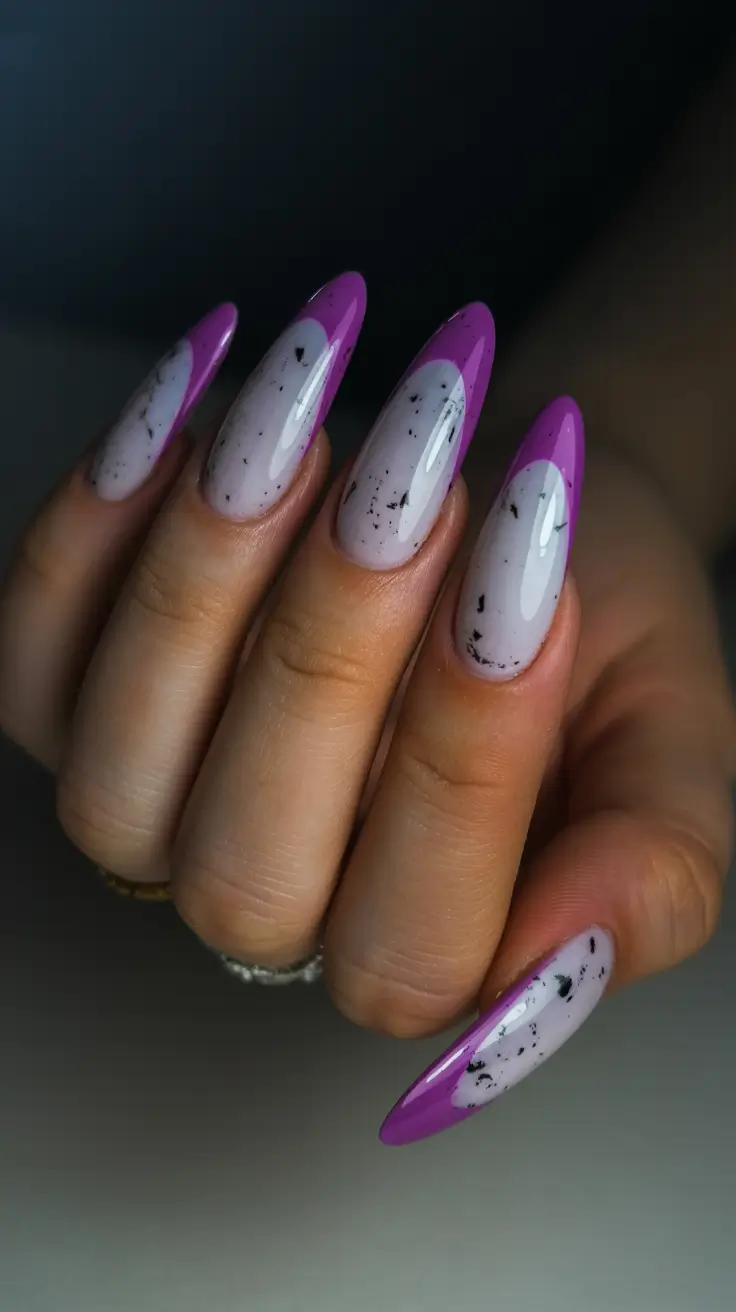 February-nails-designs-2026-Speckled-Mauve-With-a-Vivid-Orchid-Twist