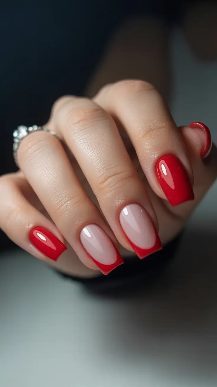 February-nails-designs-2026-Red-Symmetry-With-Glossy-Square-French-Tips