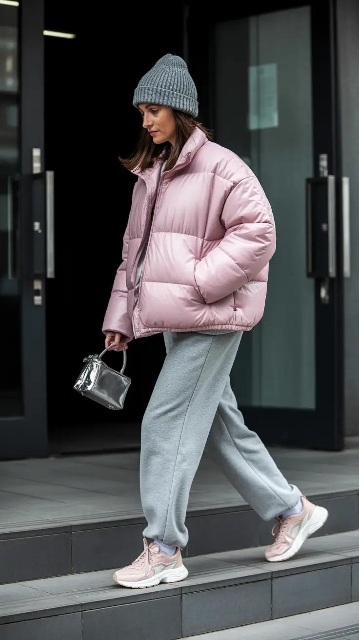 February outfits ideas 2026 - Pink Puffer Athleisure