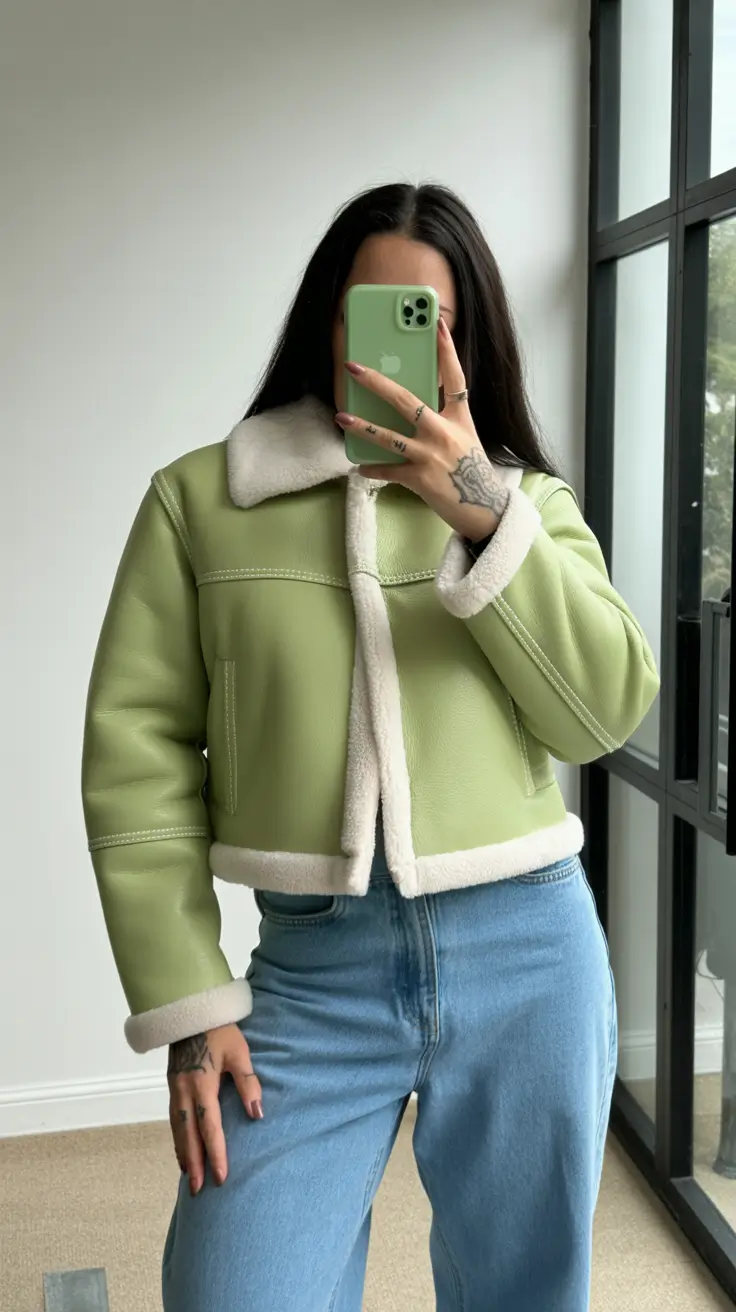 February outfits ideas 2026 - Soft Green Outerwear