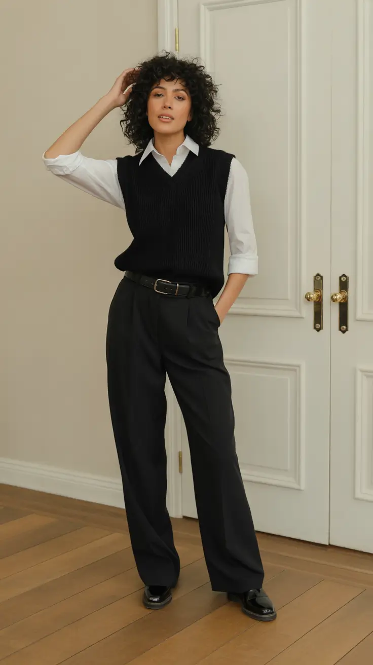 every day spring outfits 2026 - Classic Menswear Layers with Soft Feminine Ease