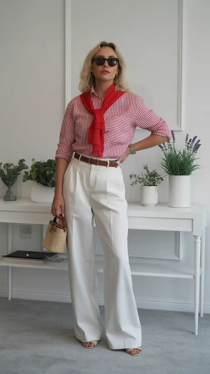 every day spring outfits 2026 - Classic Stripes with a Bold Accent