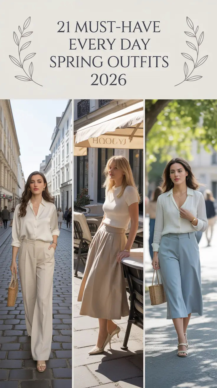 Must-Have Every Day Spring Outfits 2026: Fresh Casual Looks for Modern Women
