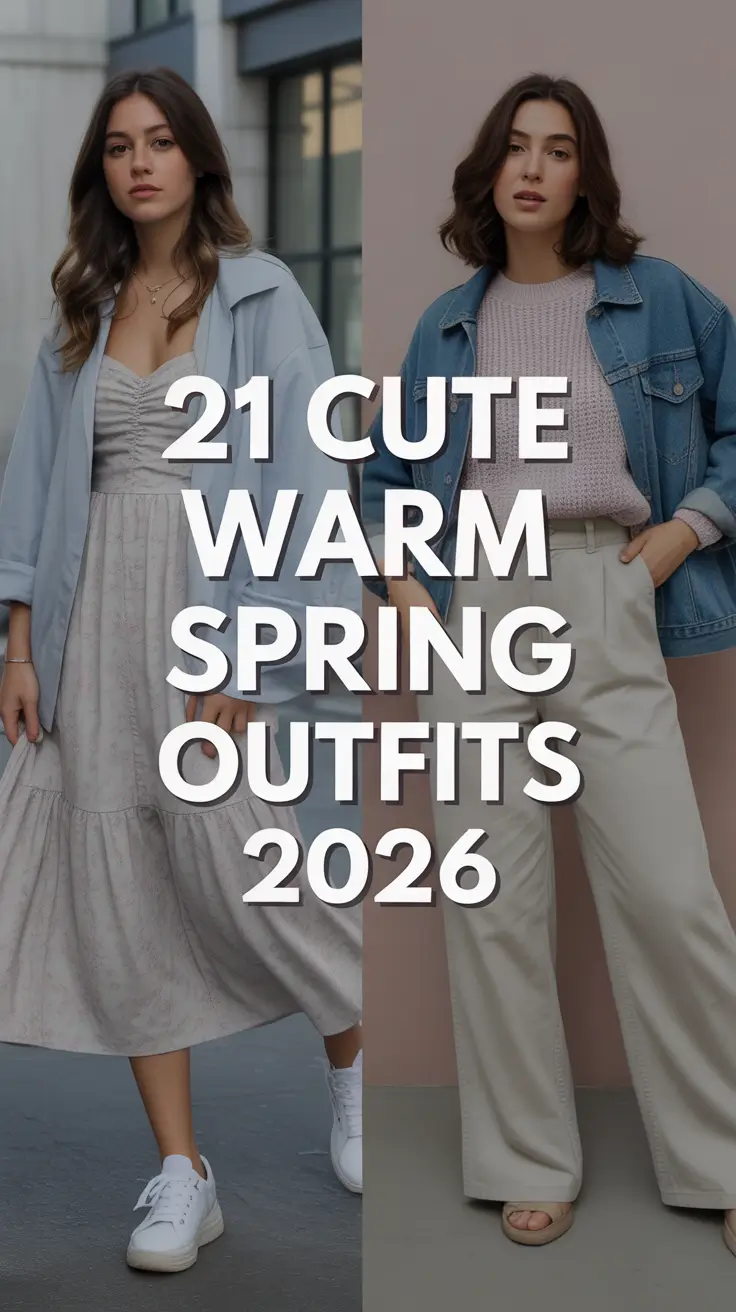 Cute Warm Spring Outfits 2026 – Aesthetic Ideas, Color Palettes and Casual Inspo