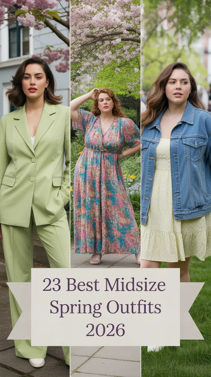 Best Midsize Spring Outfits 2026: Fresh Ideas for Stylish, Cute & Casual Looks