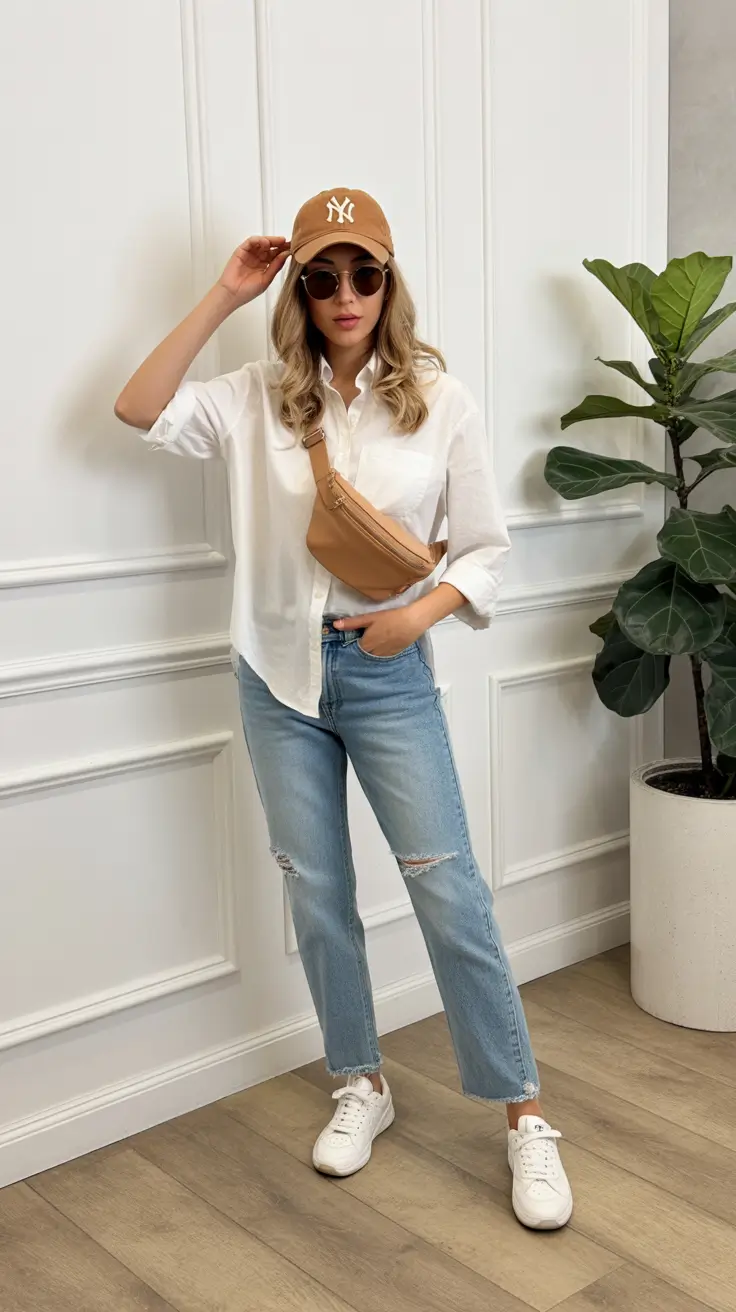 popular spring mom outfits 2026 - Sporty Neutrals With Clean White Layers