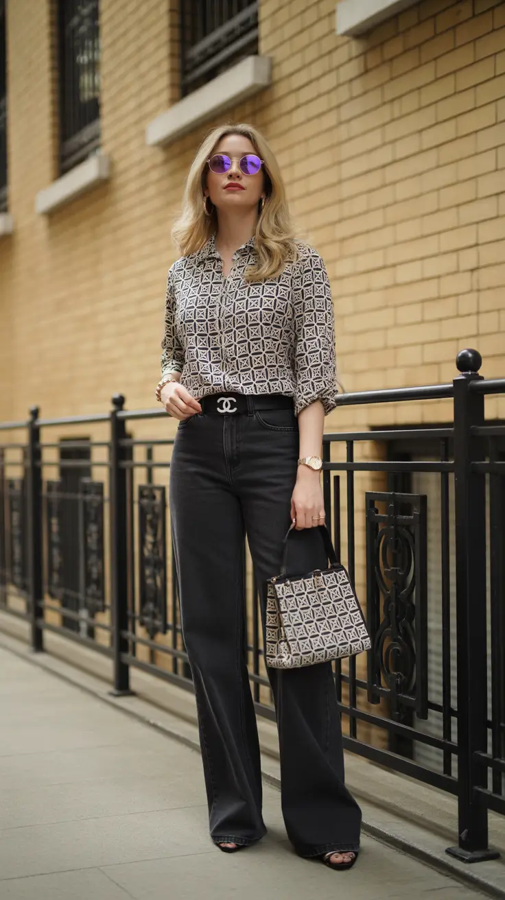 popular spring mom outfits 2026 - Black Denim With Modern Graphic Energy