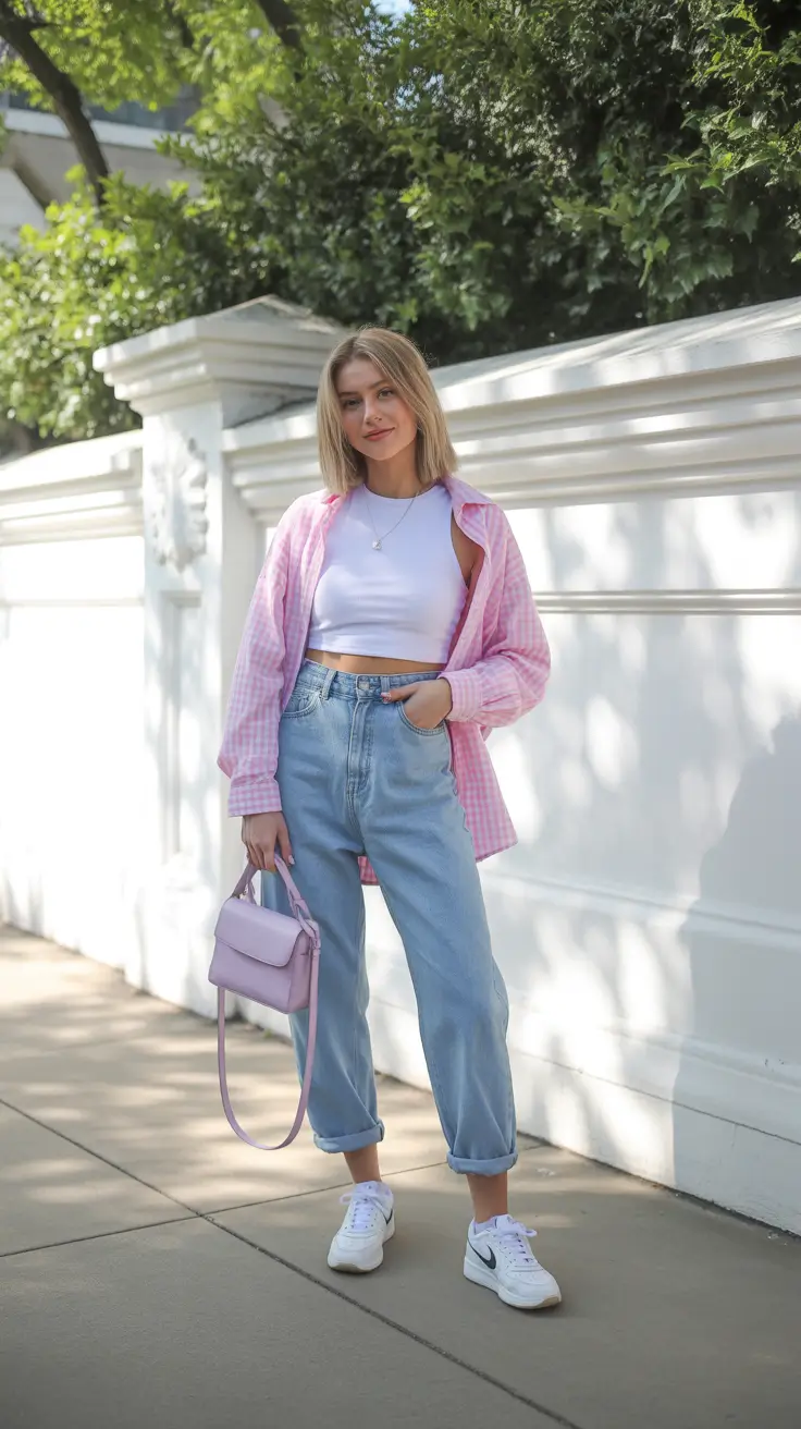 popular spring mom outfits 2026 - Pastel Street Style With Soft Denim