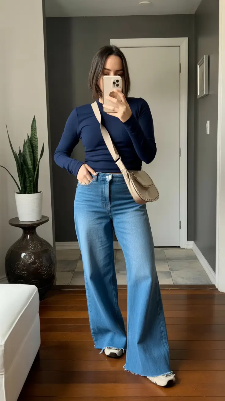 popular spring mom outfits 2026 - Clean Lines and Wide-Leg Ease