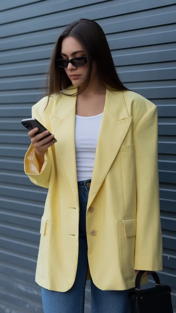 spring blazer outfits 2026 Sunny Yellow Blazer