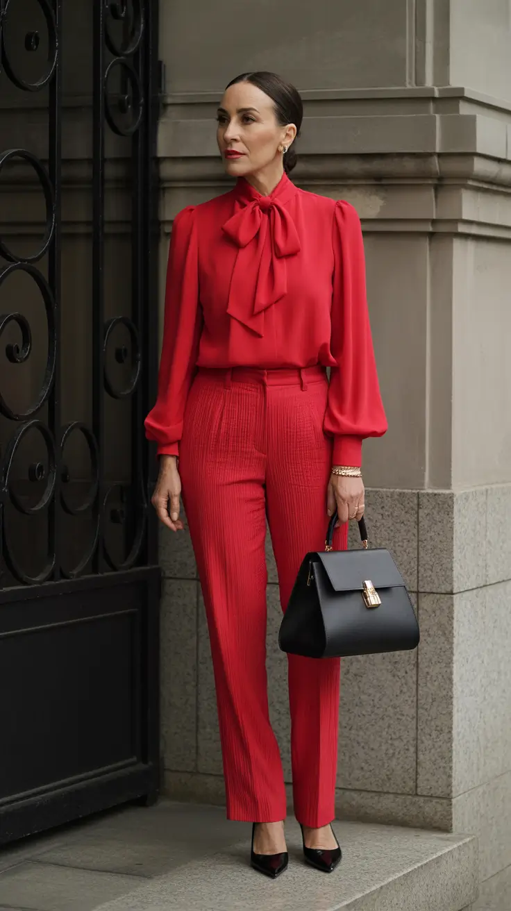 Top spring dressing over 50 2026 Monochrome Red With Modern Drama