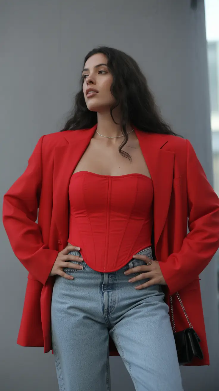 top spring going out outfits 2026 - Red Corset Power for Bold Spring Evenings