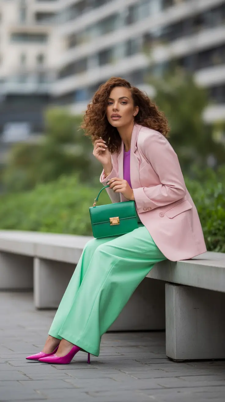 top spring outfits for women over 30 2026 Pastel Power Dressing with Modern Color Play