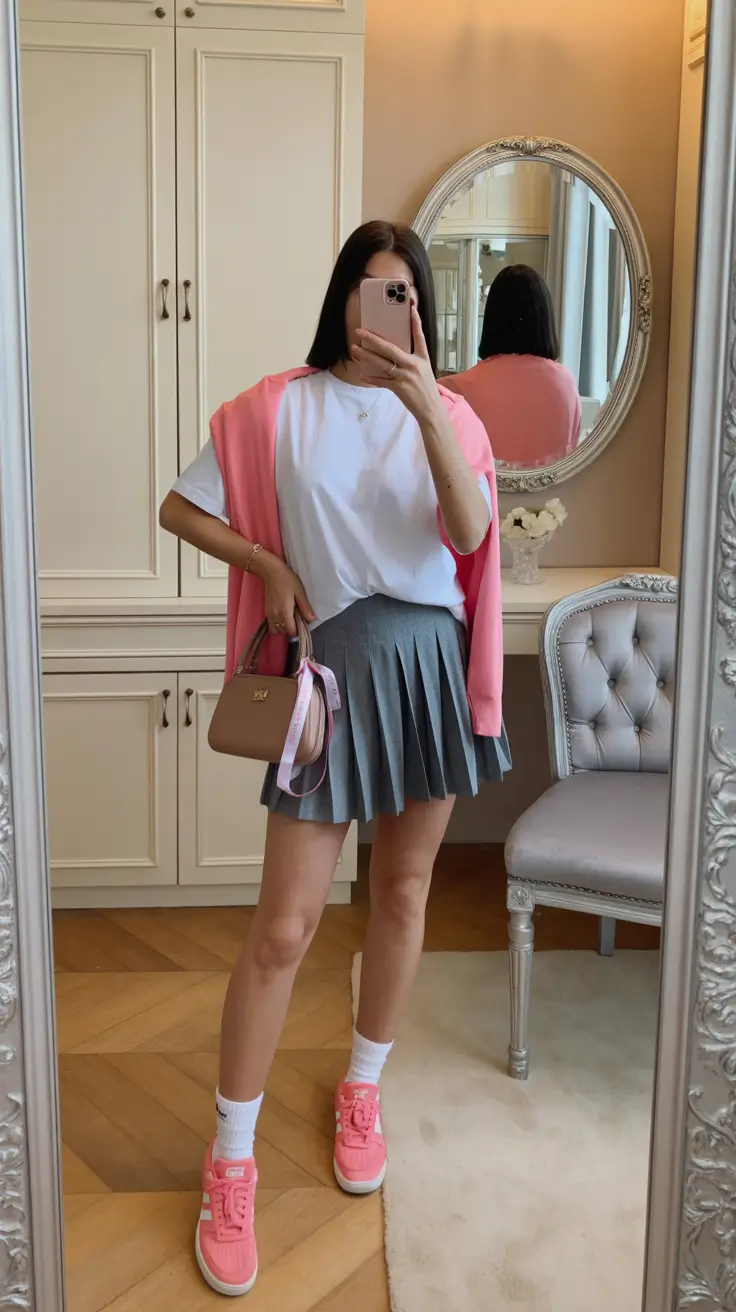 trendy spring preppy outfits 2026 Sporty Prep With a School-Girl Edge