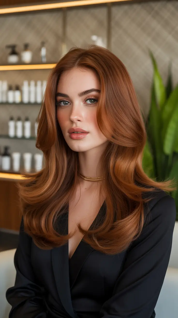 best spring haircuts 2026 Polished Copper Layers