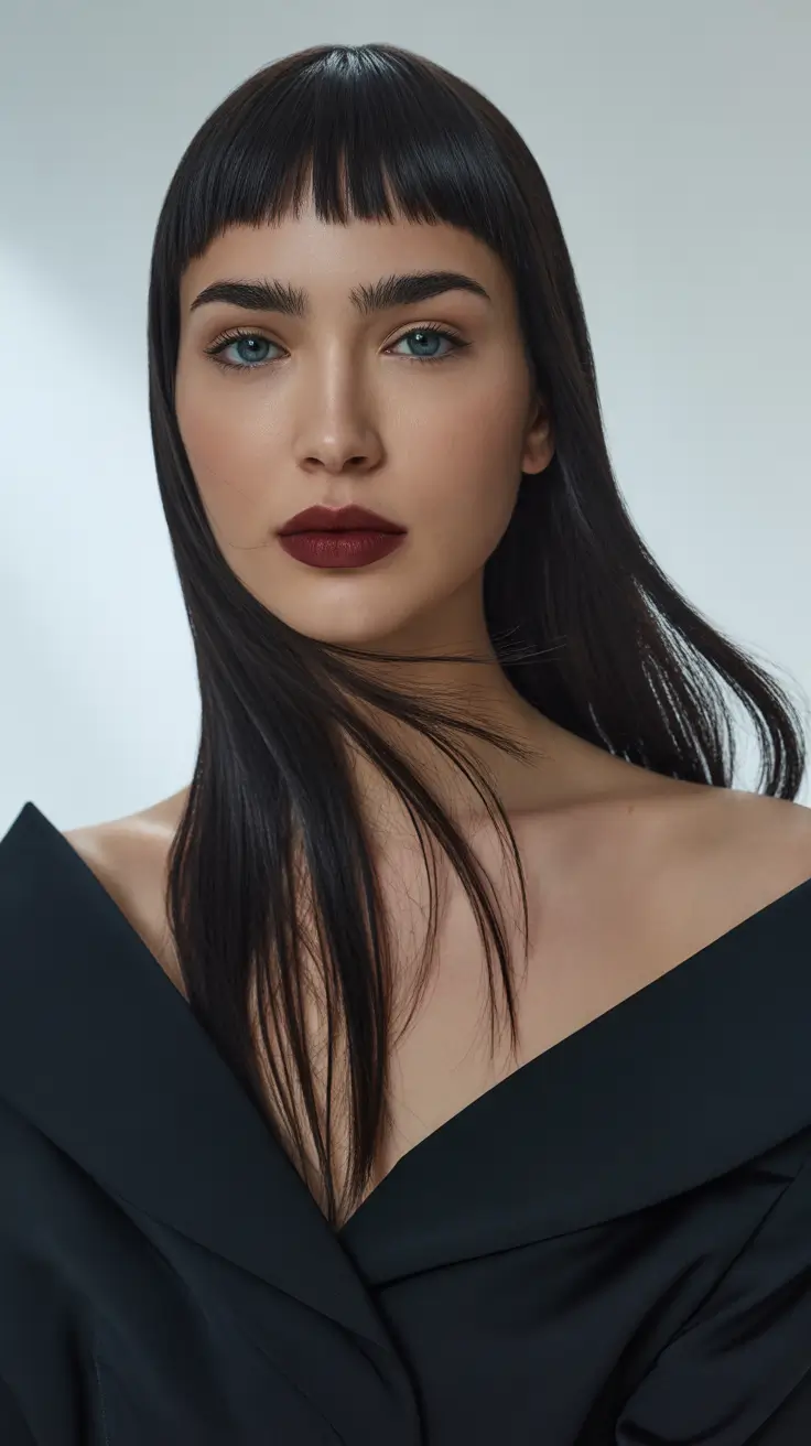 best spring haircuts 2026 Micro Fringe Sleek Cut