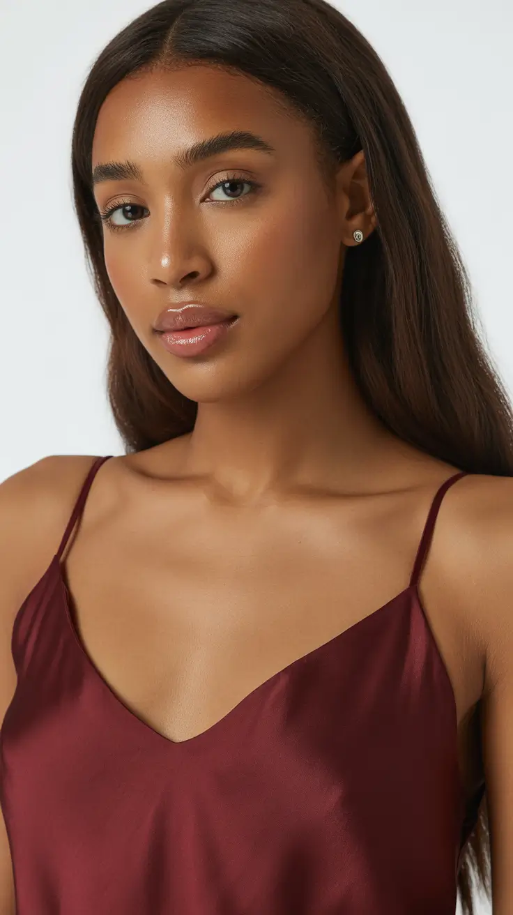 bold spring hair color for tan skin 2026 Rich Chocolate Silk Brunette