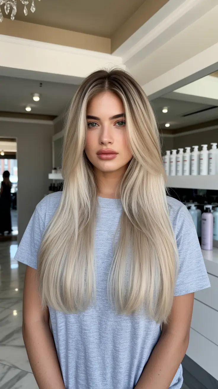 bold spring hair color for tan skin 2026 Ultra Light Neutral Blonde Length