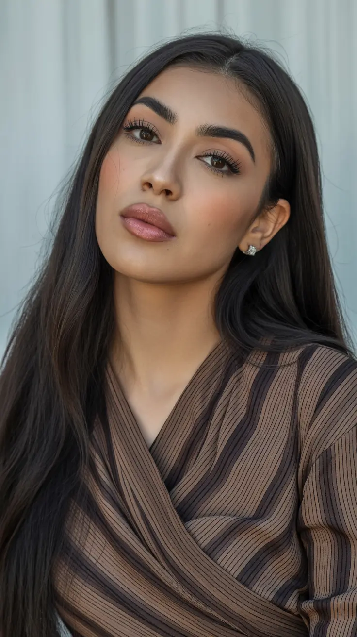 bold spring hair color for tan skin 2026 Deep Neutral Brunette With Silken Shine