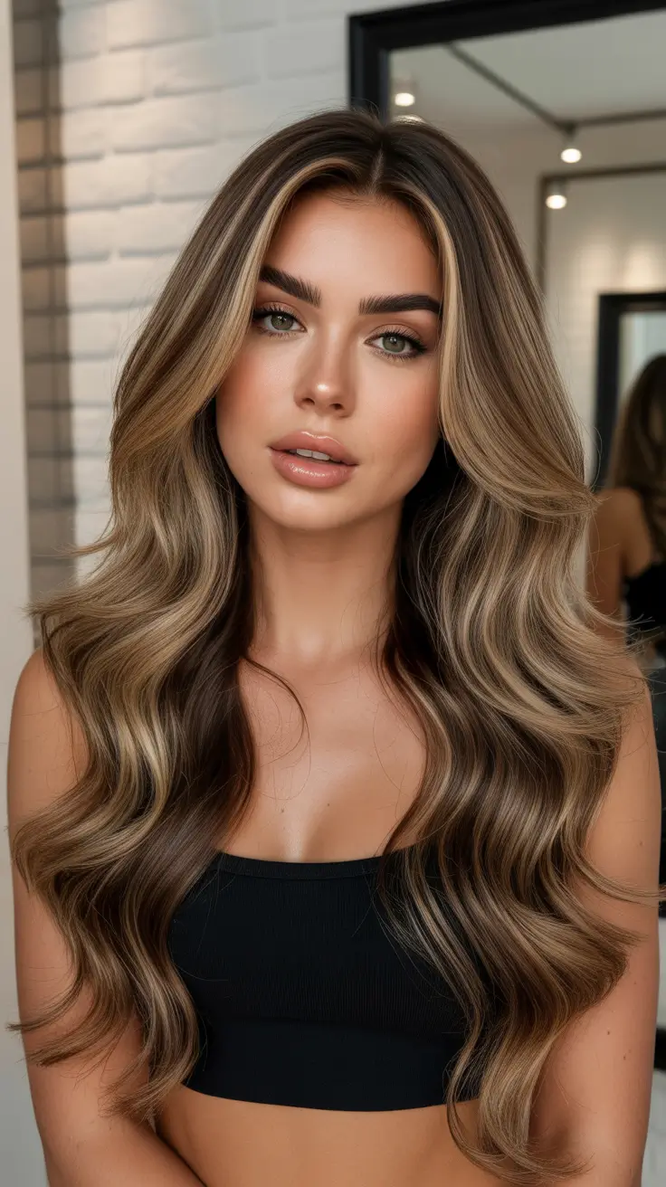 chic spring hair color for light skin 2026 Soft Beige Brunette with Luminous Face Framing