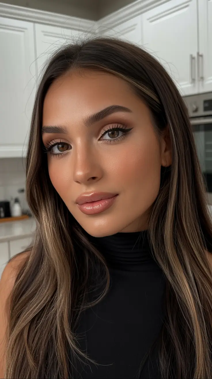 chic spring hair color for light skin 2026 Neutral Mocha Brunette with Whisper Highlights