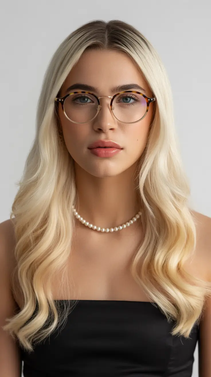 spring hair color trends 2026 Classic Golden Blonde Waves with Polished Softness