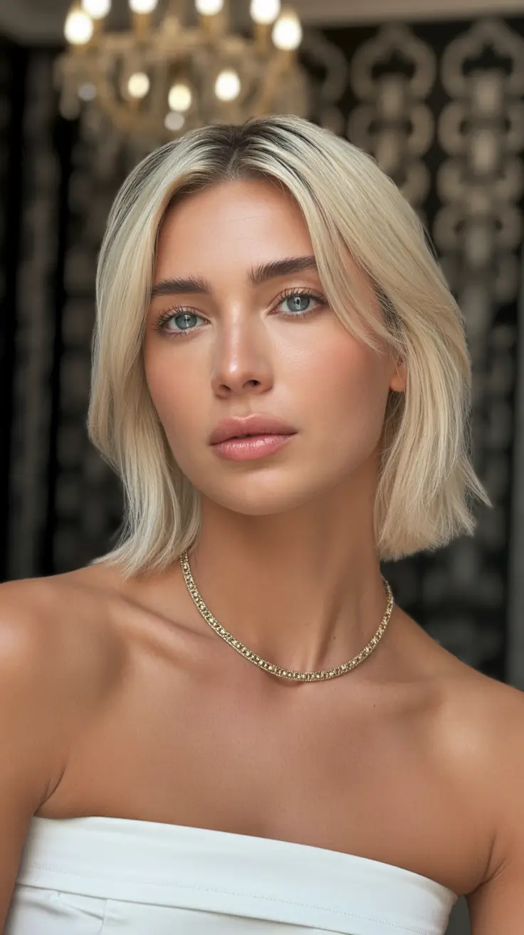 spring hair color trends 2026 Classic Blonde Bob with Modern Minimal Warmth