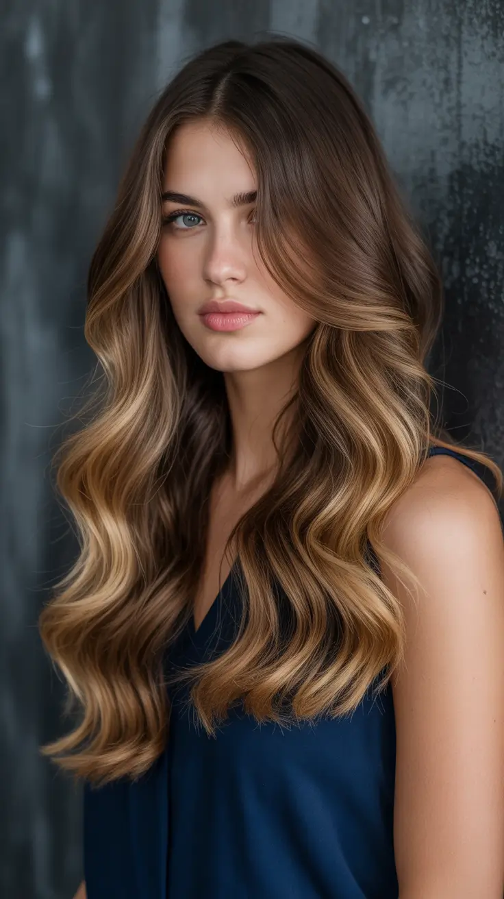 spring hair color trends 2026 Golden Melt Waves for Soft Radiance