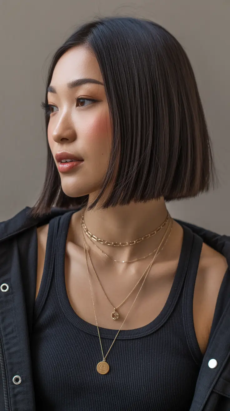 cute spring long bob haircut ideas 2026 Soft Brunette Long Bob With Natural Texture