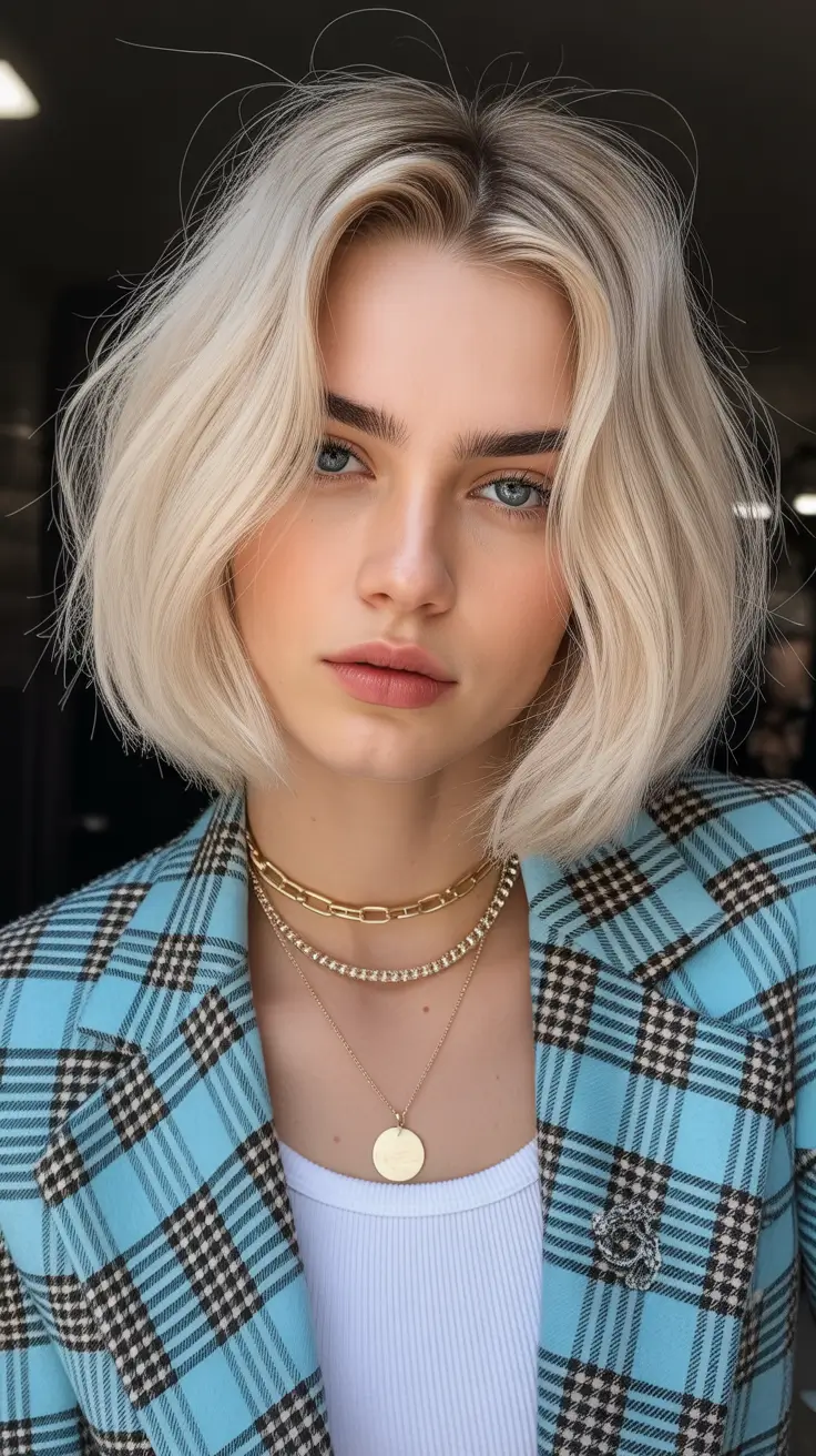 cute spring long bob haircut ideas 2026 Relaxed Blonde Long Bob With Tousled Texture