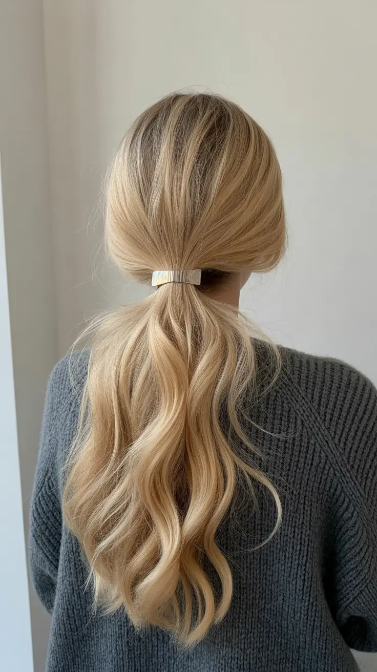 effortless spring quick hairstyles 2026 wavy low ponytail