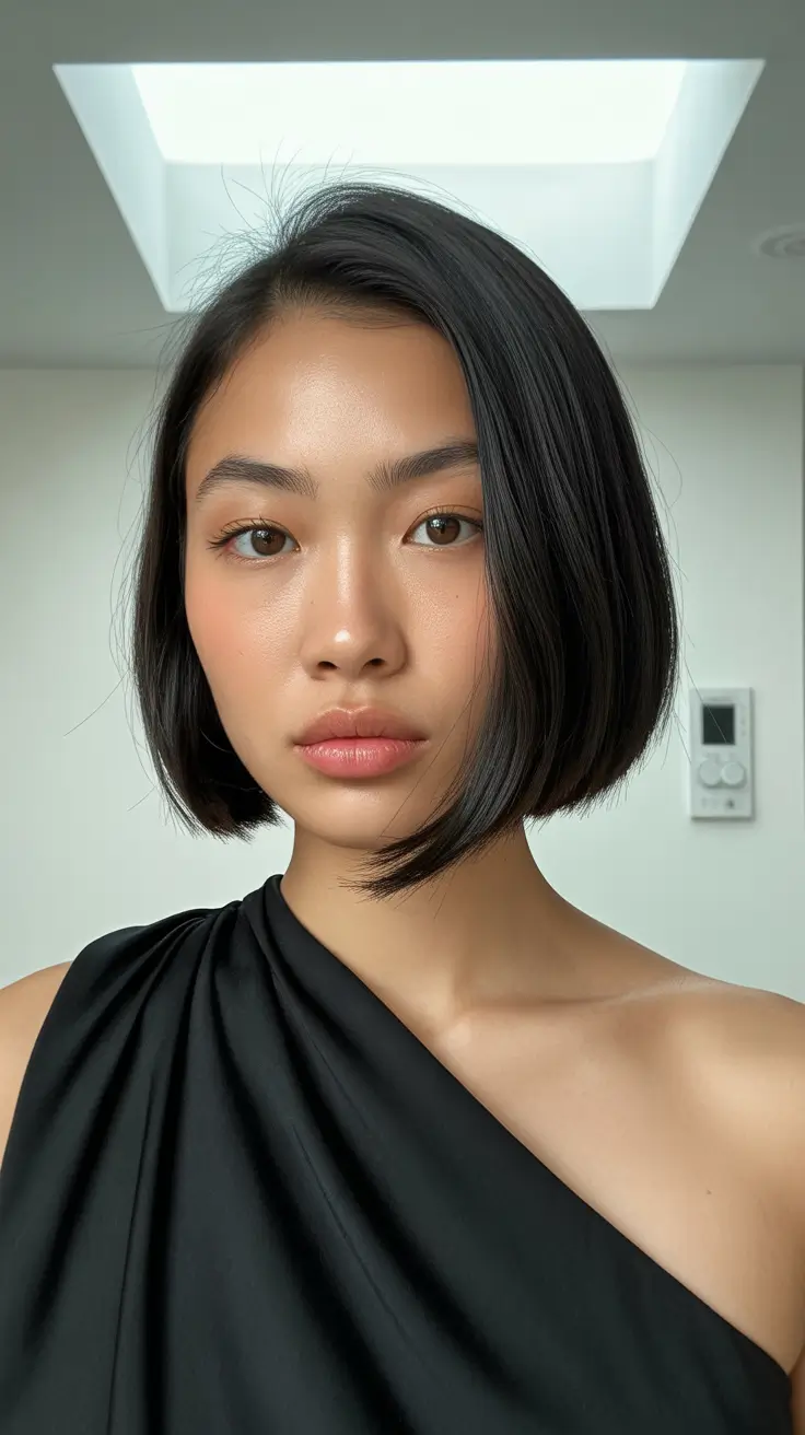 elegant spring bob haircut 2026 Sleek Angled Jawline Bob