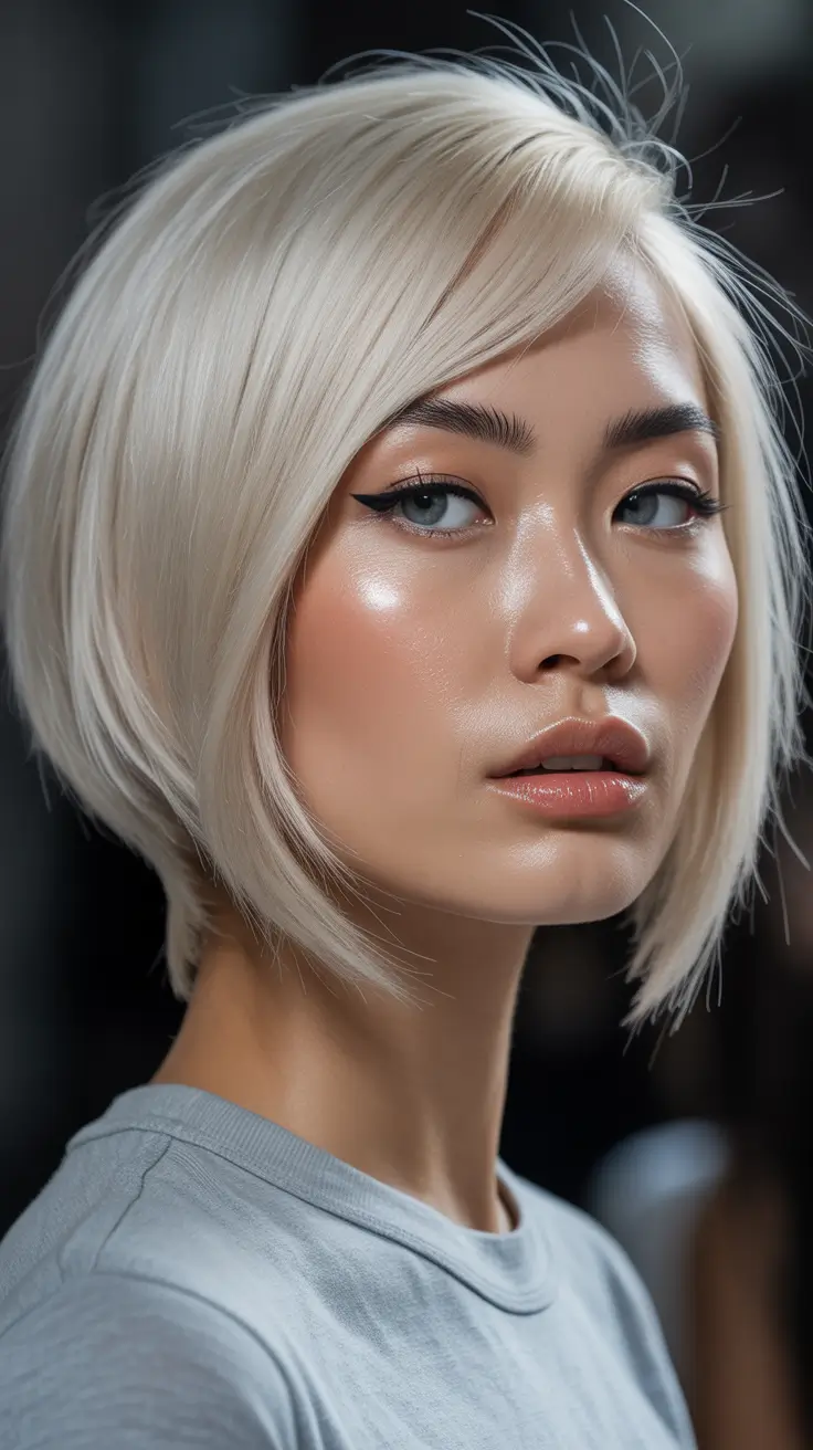 elegant spring bob haircut 2026 Soft Brunette Bob With Airy Fringe