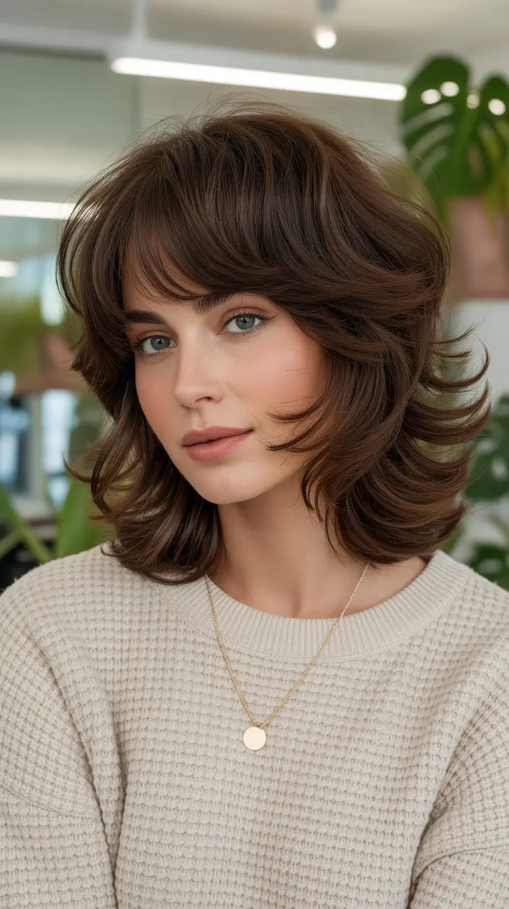 elegant spring shag haircut for 2026 Rounded Layered Shag With Natural Volume