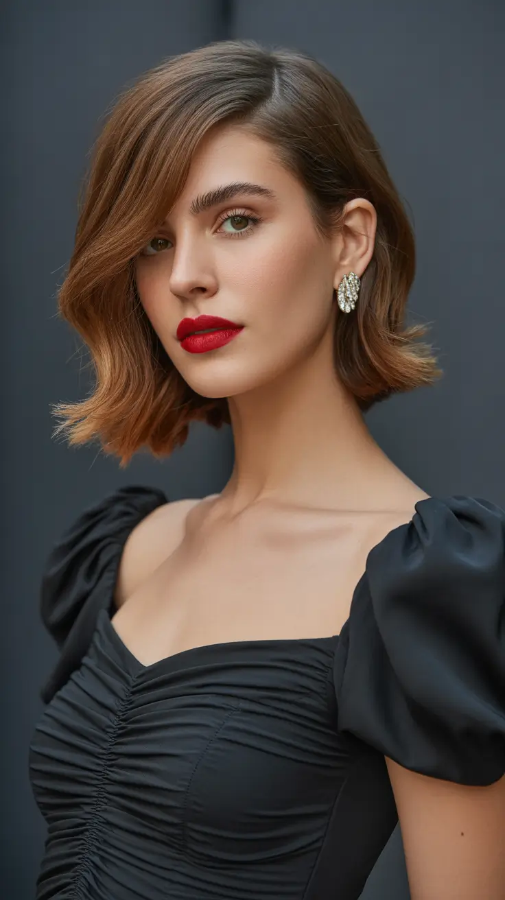 elegant spring short haircut 2026 brunette bob