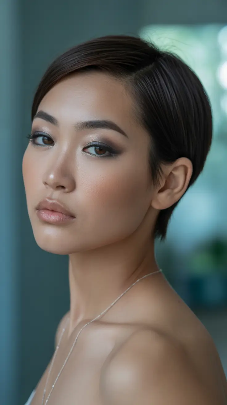 elegant spring short haircut 2026 classic glossy short cut