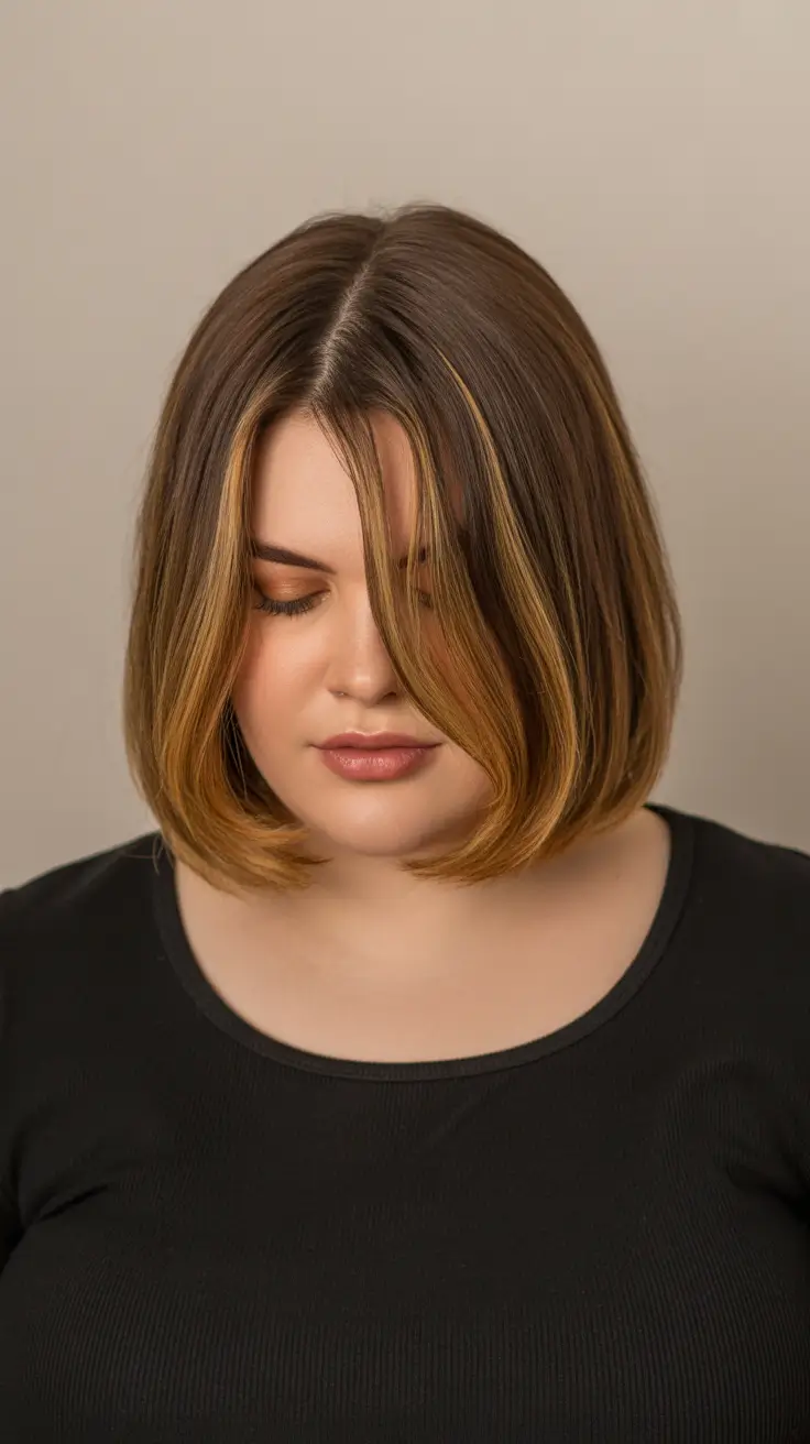 Fresh Spring Haircuts for Plus Size Women 2026 Honey Lob