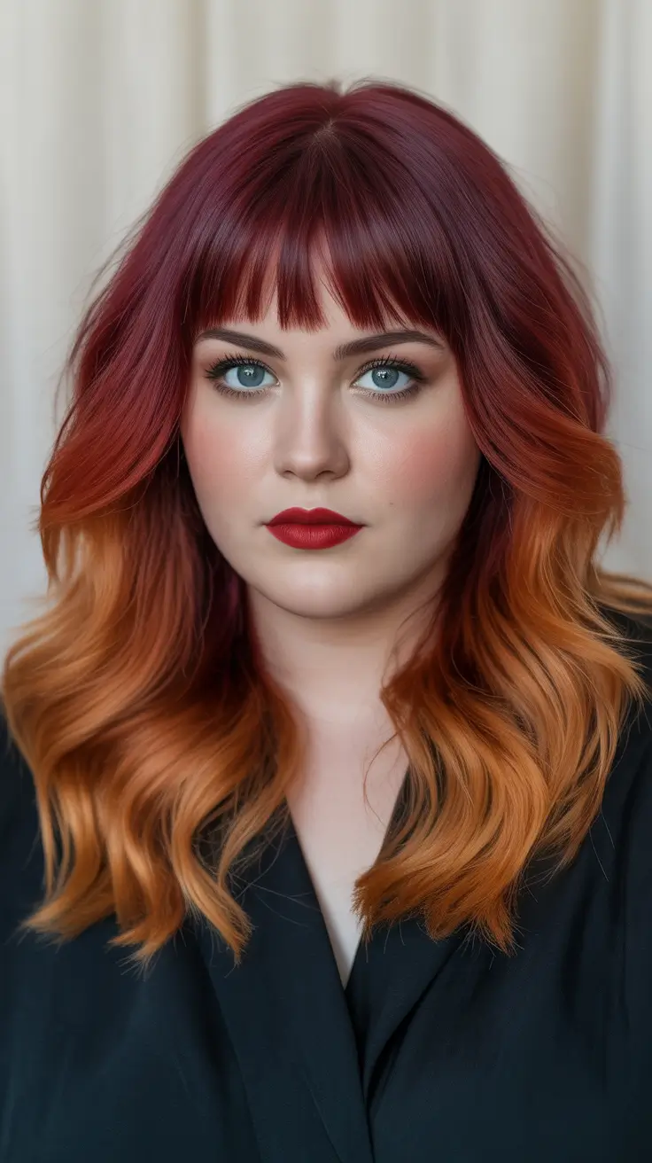 Fresh Spring Haircuts for Plus Size Women 2026 Red Copper Melt