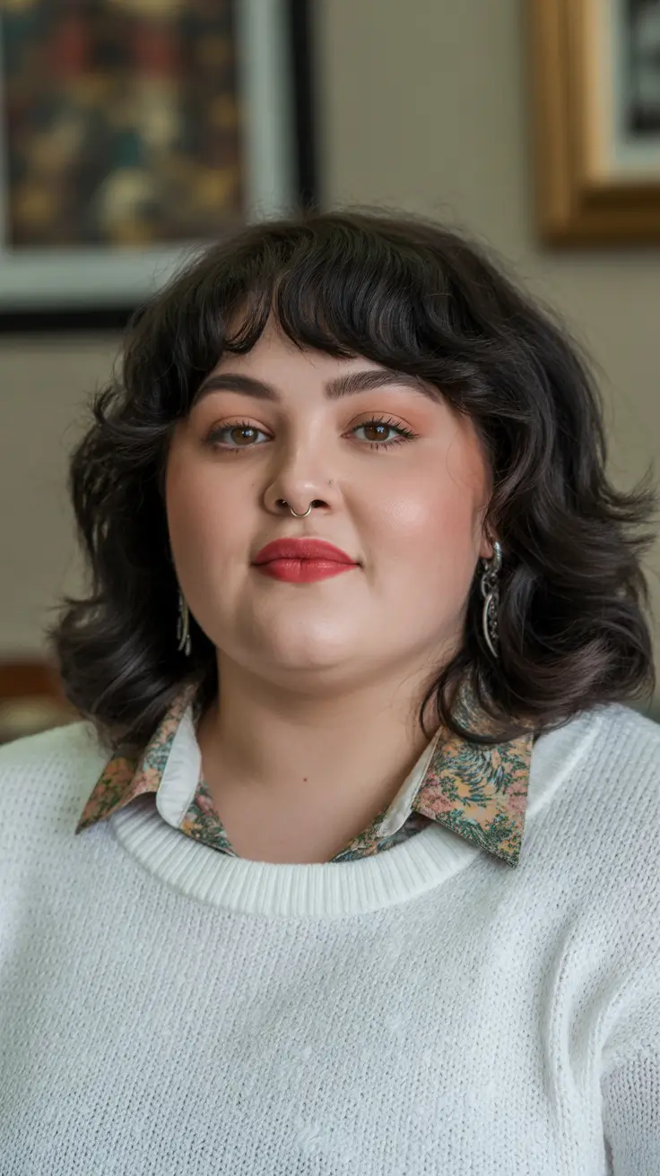 Fresh Spring Haircuts for Plus Size Women 2026 Curly Modern Shag