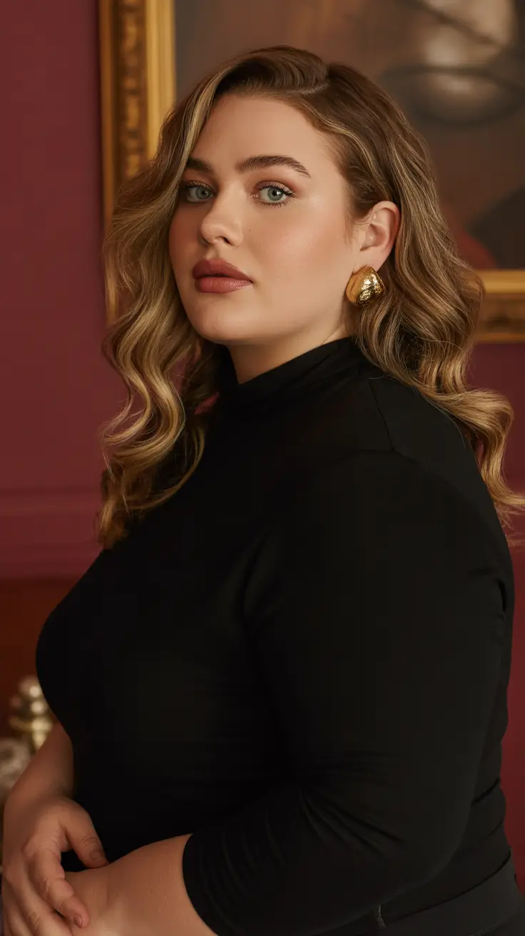 Fresh Spring Haircuts for Plus Size Women 2026 Long Length Glam Waves