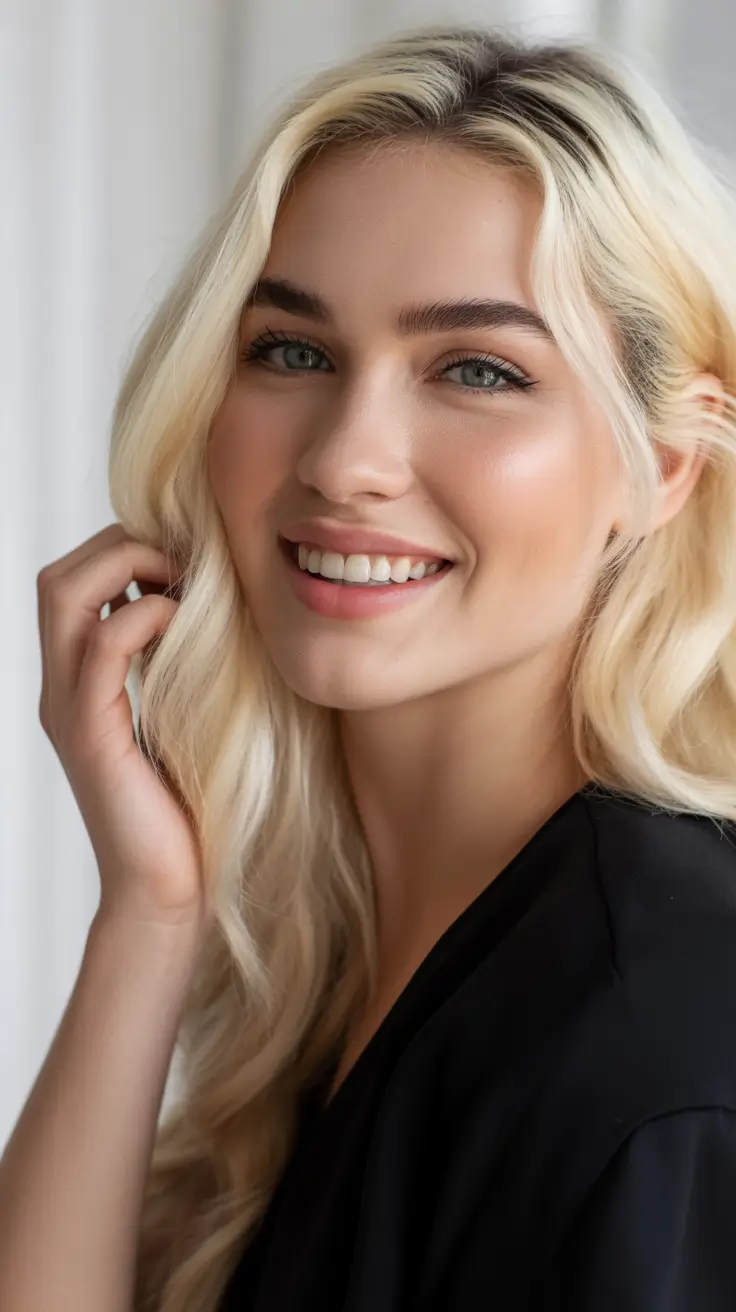 spring blonde hair color 2026 Warm Vanilla Spring Blonde with Subtle Depth