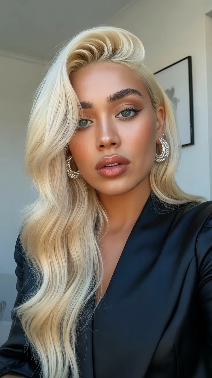 spring blonde hair color 2026 Bright Luxe Waves in Spring Blonde