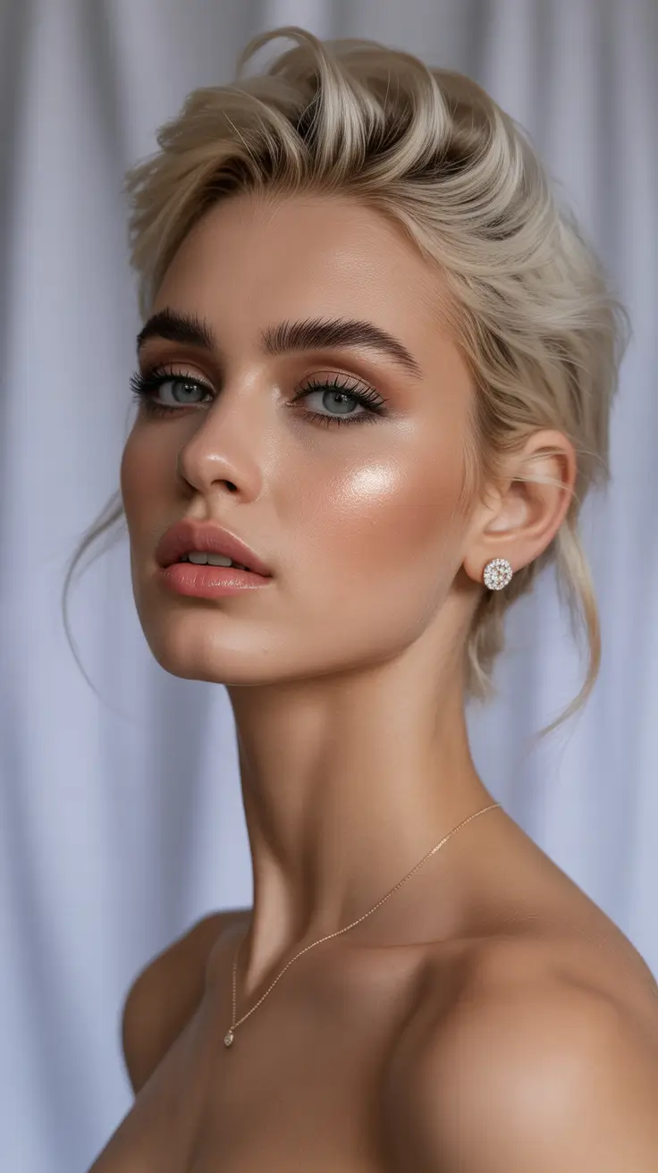 spring blonde hair color 2026 Effortless Textured Pixie Blonde