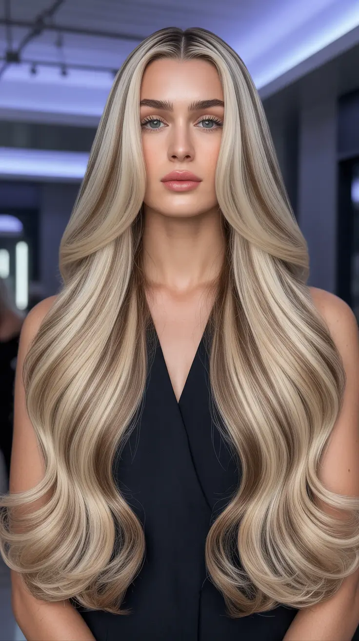 spring 2026 haircut long hair Ultra Long Blonde With Seamless Layering